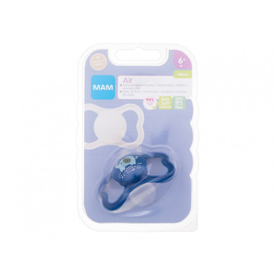 Čiulptukas MAM Air silikoninis čiulptukas 6m+ Elephant, 1vnt
