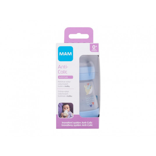 Kūdikių buteliukas MAM Easy Start Anti-Colic 0m+ Blue, 160ml
