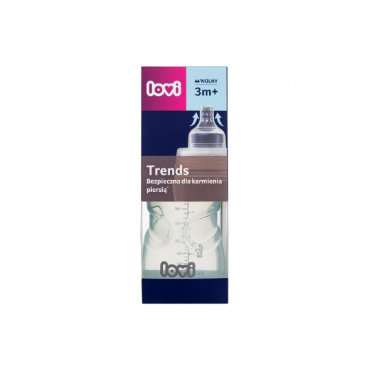 Buteliukas kūdikiui LOVI Trends Bottle 3m+ Green, 250ml