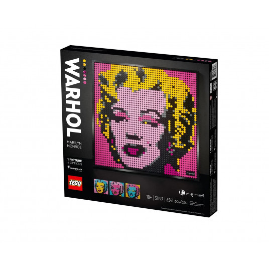Lego, Art, Andy Warhol`s Marilyn Monroe, Construction Set, 31197, For Adults, 18+ years, 3341 pcs
