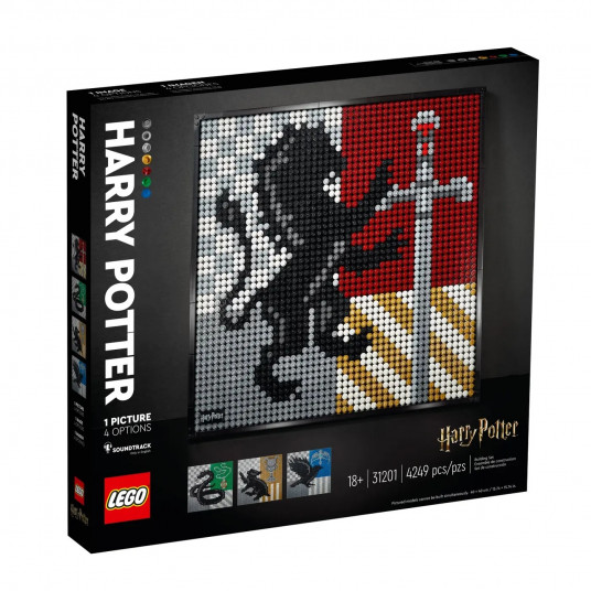 Lego, Harry Potter, Harry Potter Hogwarts Crests, Construction Set, 31201, Unisex, Unisex, 18+ years, 4249 pcs