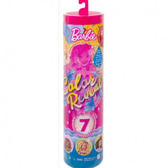 Barbie by Mattel, Color Reveal, Doll, 7 Surprises Party Water, For Girls