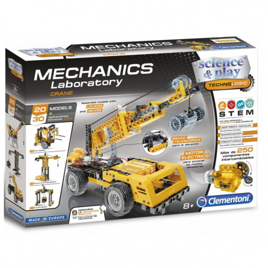 Clementoni, Mechanics Laboratory Constructor Con, Crane, Construction Set, For Boys, 8+ years