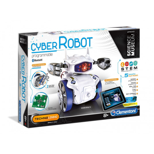Clementoni, Science Museum, Cyber Robot, Construction Set, 75022, 8+ years