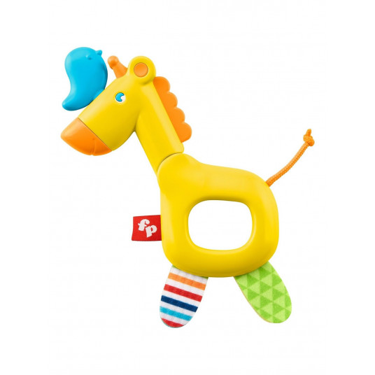 Fisher Price, sankaba ir spustelėjimas, žirafa, barškučio žaislas, unisex, 3+ mėn.