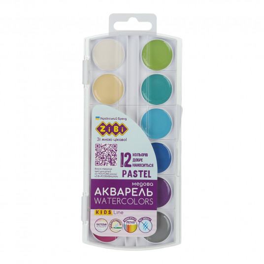 Akvarėlė PASTEL KIDS Line 12sp