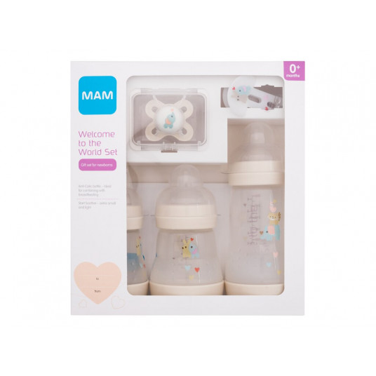 Baby Bottle MAM Welcome To The World Set 0m+ Beige, 1pc, Rinkinys