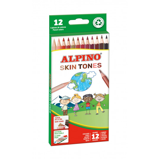 Pieštukai spalvoti ALPINO Skin tones 12sp