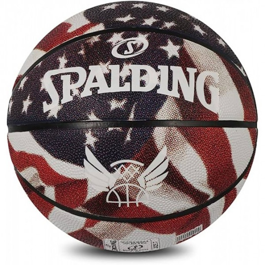 BASKETBALL SPALDING TREND STARS STRIPES ( 7 SIZE) (RUBBER)