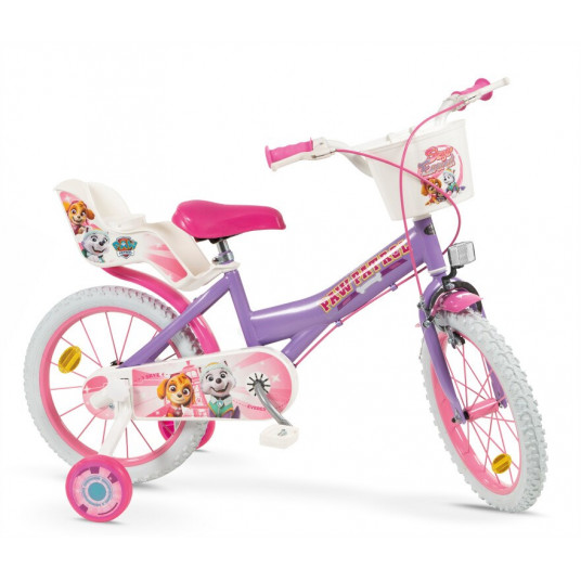 Vaikiškas dviratis 16" Paw Patrol Purple 1680 Girl TOIMSA