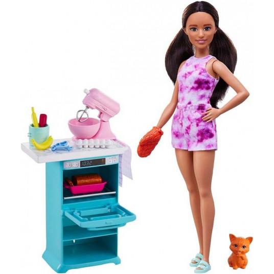 Lėlė - HCD43 - BARBIE -virtuvės komplektas - KITTEN