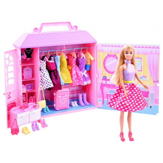 Anlily Doll + namelis su drabužiais + rankinės ZA 2228