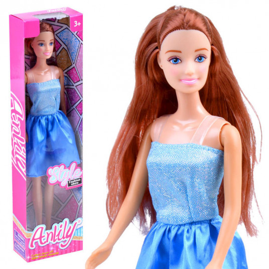 Anlily Doll ilgais plaukais su suknele ZA3485