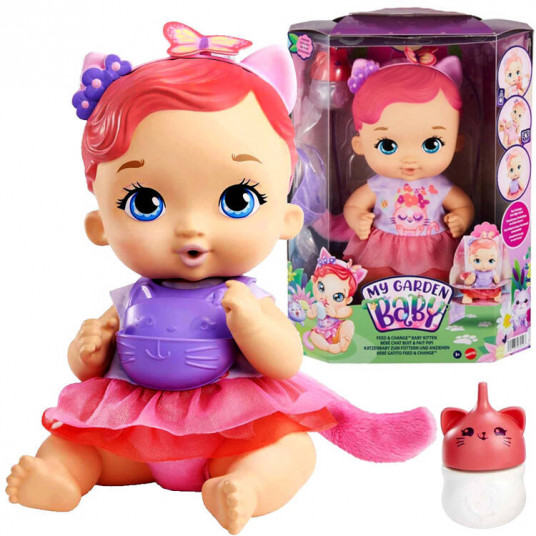My Garden Baby lėlė, žavinga lėlė kūdikiui, kačiukas, aksesuarai ZA5126 CZ