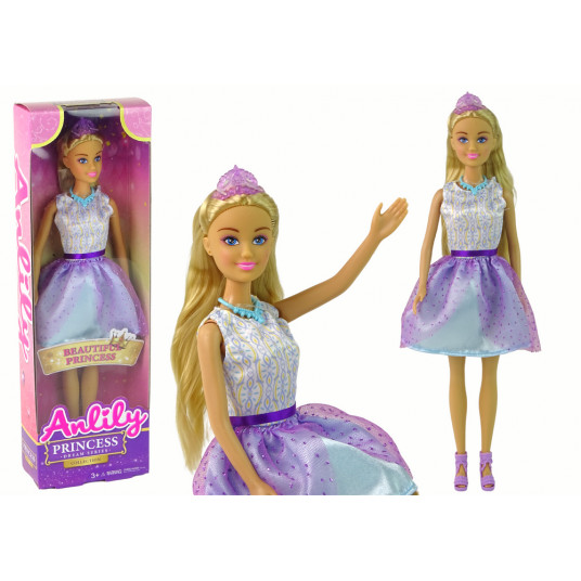 Lėlė Anlily violetinė suknele