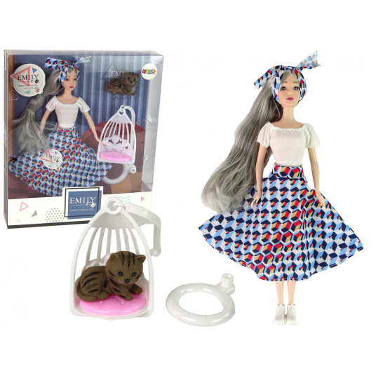 Lėlė Emily su kačiuku