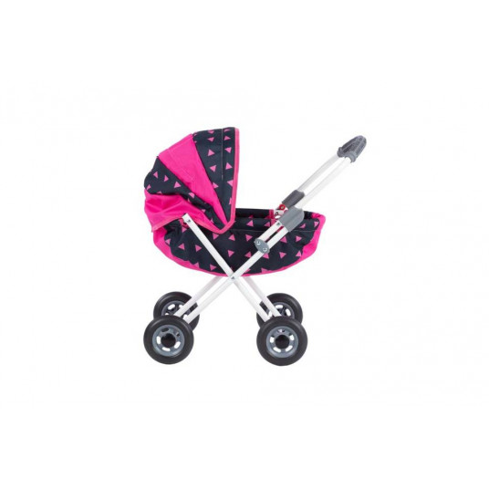 Vežimėlis lėlėms - ATIX - LENA - PINK / BLACK