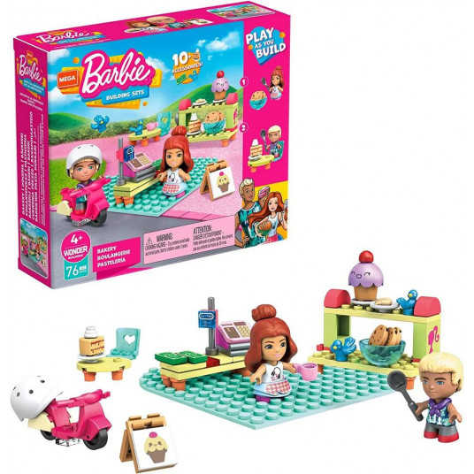 Blocks - 45652 - MEGA - BARBIE - BAKERY - 76 pcs