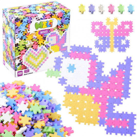 WAFLE kaladėlės Meli Minis Pastel 400 vnt 50305