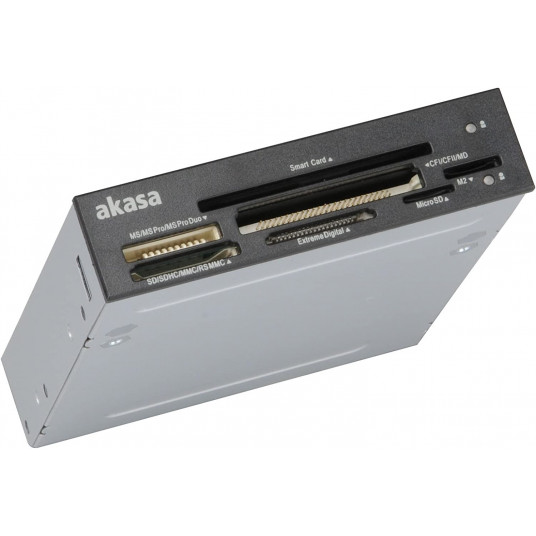 Akasa AK-ICR-09 ID ir intelektualiųjų kortelių skaitytuvas 3,5 Zoll - juoda/balta