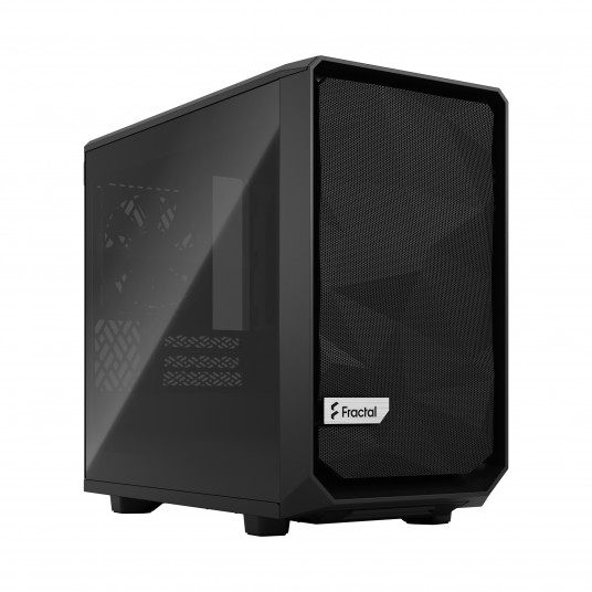 Fractal Design Meshify 2 Nano Black TG tamsus atspalvis, ITX, Maitinimo šaltinis yra Nr