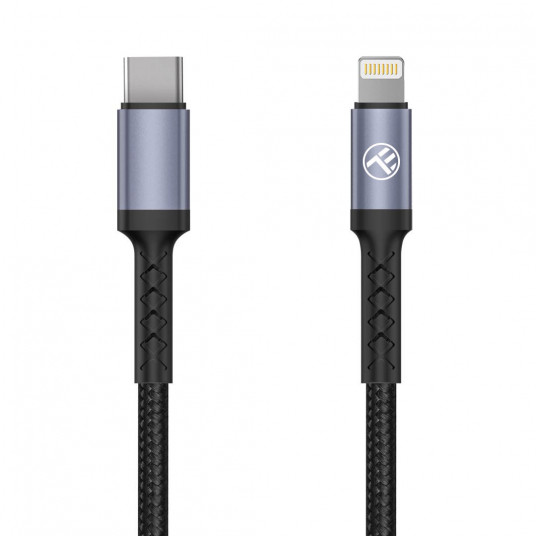 Tellur Lightning to Type-C cable, 3A, PD30W, 2m, nylon, black