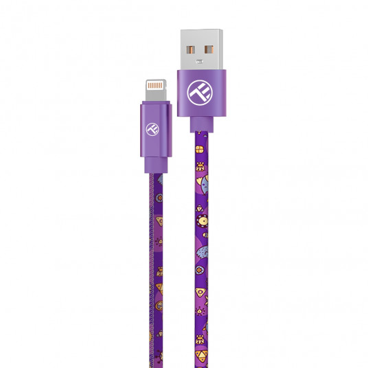 Tellur Graffiti USB į Lightning kabelis 3A 1m violetinė