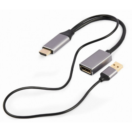 Gembird A-HDMIM-DPF-02 Aktyvus 4K HDMI kištukas su DisplayPort moteriškas adapteris, juodas