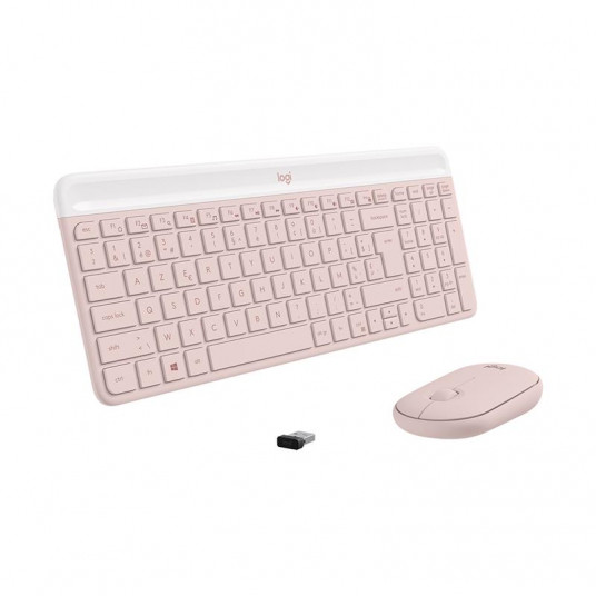 Stalinis kompiuteris Logitech Slim Combo MK470 (W), rožinis