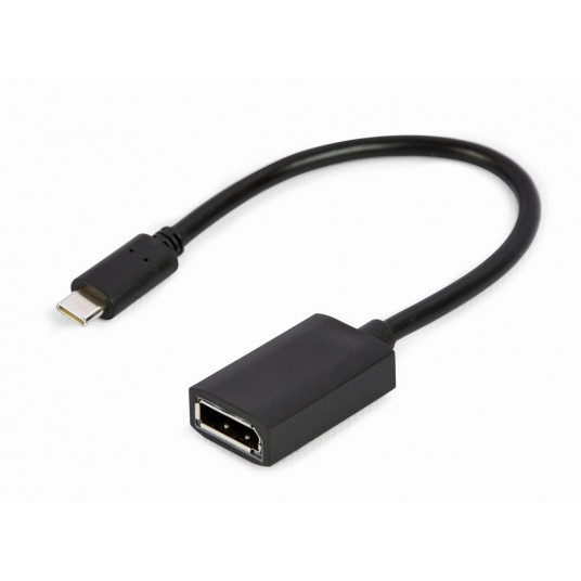 Gembird A-CM-DPF-02 USB-C prie DisplayPort adapteris, 4K 60 Hz, 15cm, juodas