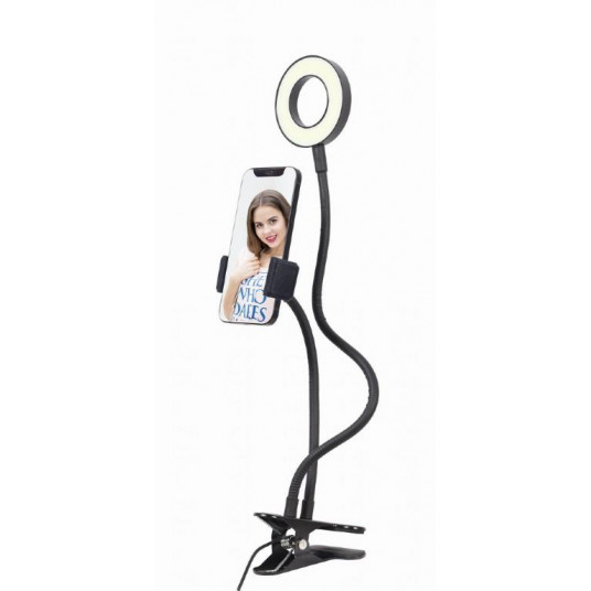 MOBILE ACC SELFIE RING & HOLDER / LED-RING4-PH-01 GEMBIRD