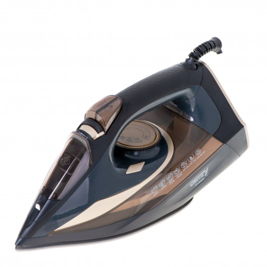 Camry Steam Iron CR 5036 3400 W, Vandens bako talpa 360 ml, Nepertraukiamas garas 50 g/min., Juodas/auksinis