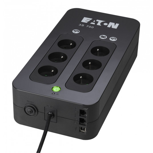 Eaton 3S 700 FR nepertraukiamo maitinimo resursai (UPS) 0,7 kVA 420 W 6 AC išvestis(ys / čių)