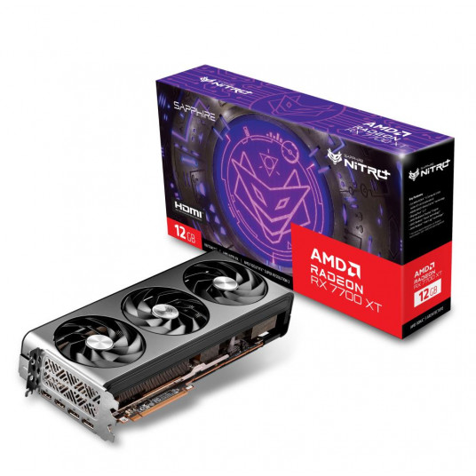 Vaizdo plokštė|SAPPHIRE|AMD Radeon RX 7700 XT|12 GB|GDDR6|192 bitų|PCIE 4.0 16x|2xHDMI|2xDisplayPort|11335-02-20G