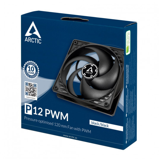 120 mm Arctic Cooling P12 PWM juoda/juoda