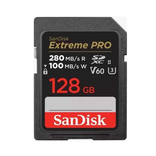 SanDisk SDXC 128GB Extreme Pro 280/100 MB/s V60 UHS-II