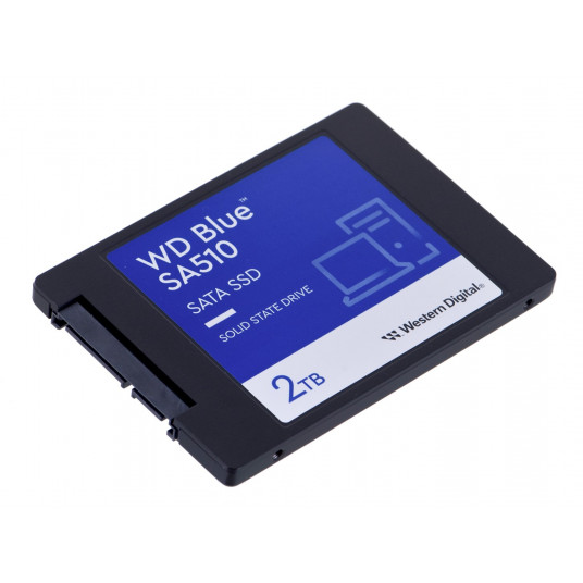 SSD|WESTERN DIGITAL|Blue SA510|2TB|SATA 3.0|Rašymo greitis 520 MB/sek|Nuskaitymo greitis 560 MB/sek|2,5"|TBW 500 TB|MTBF 1750000 valandų|WDS200T3B0A