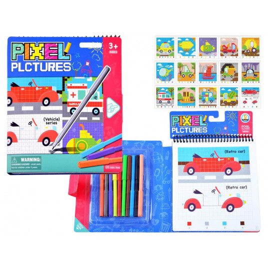 Educational coloring book pixels ZA3373