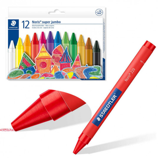 Staedtler Thick Jumbo Wax Crayons 12 AP0010 vaško kreidelės