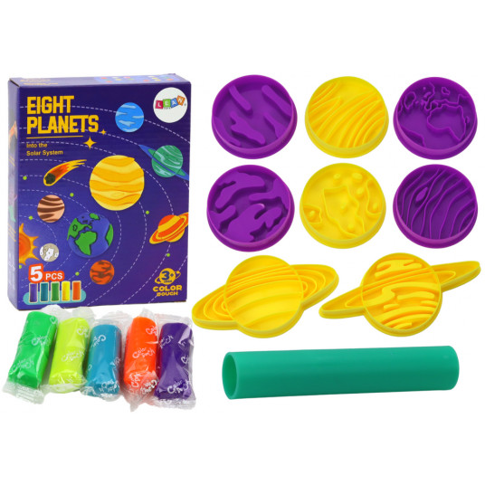 Planetų plastilino rinkinio formelės