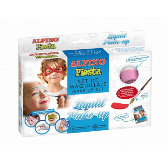Skystas makiažo rinkinys ALPINO Fiesta 8sp x 10g+ teptukas