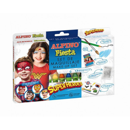 Grimo rinkinys ALPINO Fiesta SUPER HEROES 6 sp x 5g