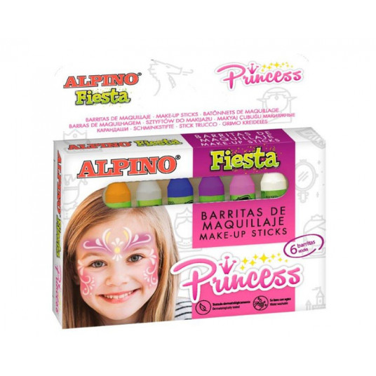 Kreidutės grimui ALPINO Fiesta PRINCESS 6sp x 5g
