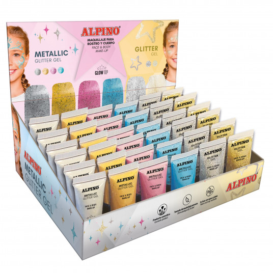 Grimo rinkinys ALPINO Metallic+Glitter 36vnt