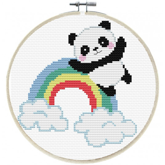 Siuvinėjimo kryželiu rinkinys RAIBOW PANDA 15x0