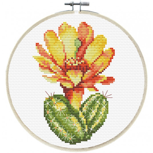 Siuvinėjimo kryželiu rinkinys YELLOW CACTUS 15x0