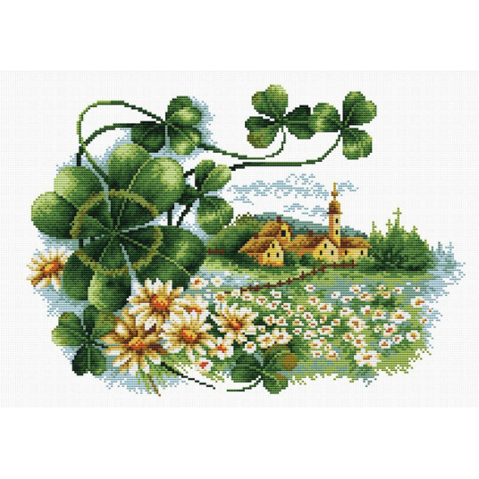 Siuvinėjimo kryželiu rinkinys SCENERY CLOVER 35x24,99