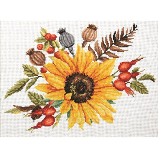 Siuvinėjimo kryželiu rinkinys AUTUMN BOUQUET 34x25,60