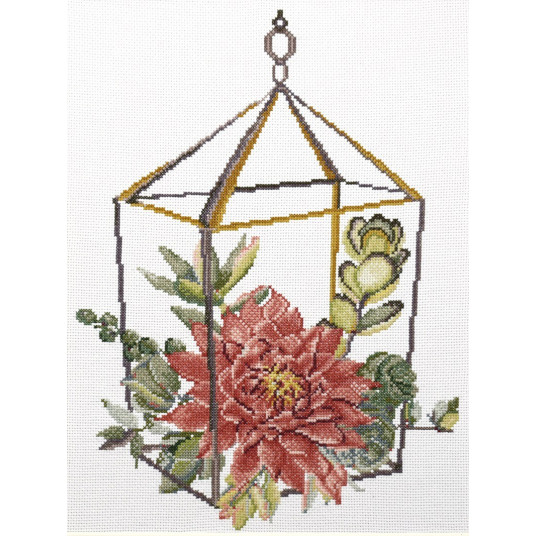 Siuvinėjimo kryželiu rinkinys SUCCULENT GARDEN 2 26x35