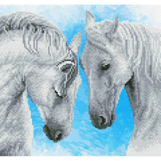 Siuvinėjimo kryželiu rinkinys HORSE PRAYER 27,70x26